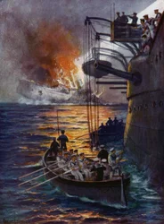 The sinking of the Leipzig